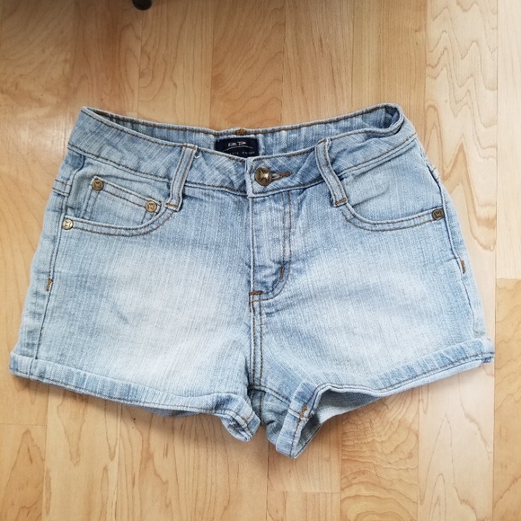 Kids Light Blue Jean Shorts - Picture 1 of 4